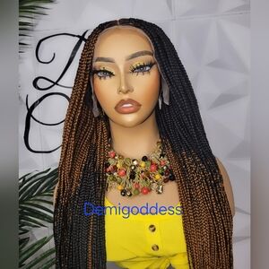 Knotless Box Braids Wig For Black Women, two colour